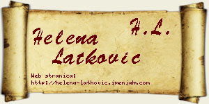 Helena Latković vizit kartica